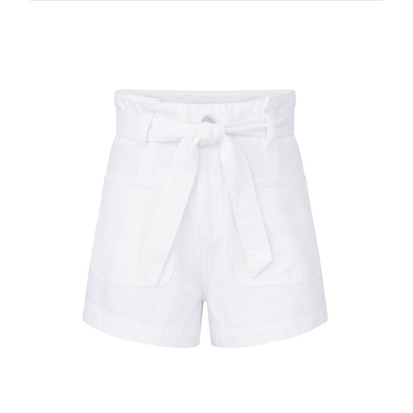 DL1961 Women Camile Paperbag Shorts White Size 28 - Picture 1 of 4